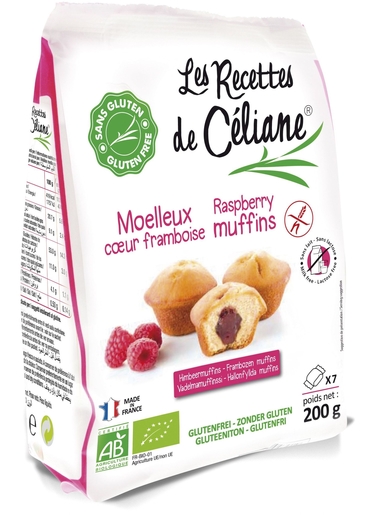 Celiane Moelleux Coeur Framboise S/glut. 200g 4087 | Sans gluten