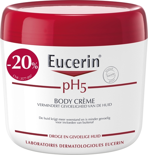 Eucerin pH5 Lichaamscrème 450ml (ontdekkingsprijs - 20%) | Hydratatie - Voeding