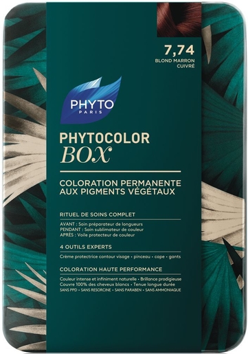 Phytocolor Box Permanente Haarkleuring 7.74 Koper Kastanje Blond | Kleuringen