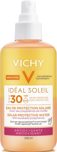 Vichy Idéal Soleil Zonbeschermend Water Anti-Oxidant SPF30 200ml | Zonnebescherming