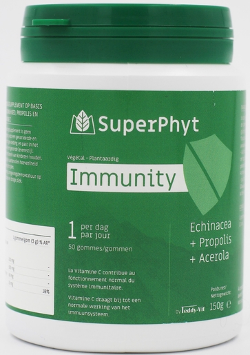 SuperPhyt Immunity 50 Gommen | Natuurlijk afweersysteem - Immuniteit