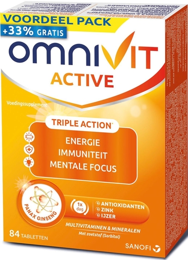 Omnivit Active 84 Tabletten (voordeel pack) | Conditie - Energie