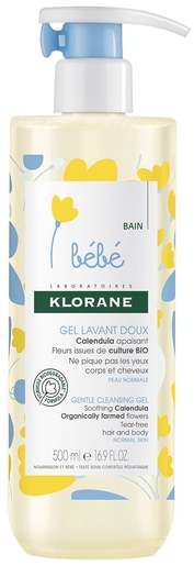 Klorane Bébé Gel Lavant Doux Corps et Cheveux 500ml | Bain - Toilette