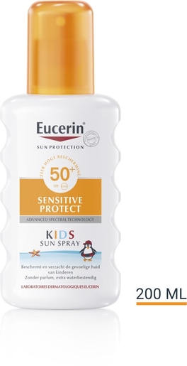 Eucerin Sun Sensitive Protect SPF 50+ Kids Spray 200ml | Zonneproducten baby en kind
