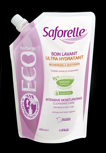 Saforelle Wasverzorging Ultrahydraterend Navulling 400 ml | Intieme hygiëne