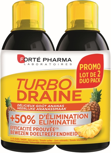 Turbodraine Ananas 2x500ml | Vochtafdrijvende middelen