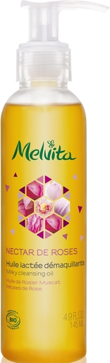 Melvita Nectar de Roses Huile Lactée Démaquillante Bio 145ml | Produits Bio
