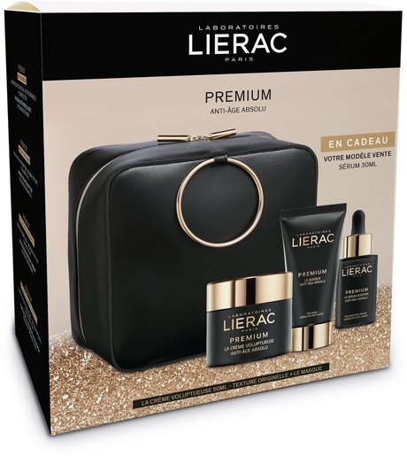 Lierac Coffret Cadeau Maxi Trousse Premium Crème Voluptueuse (inclus 1 produit gratuit) | Antirides - Anti-âge