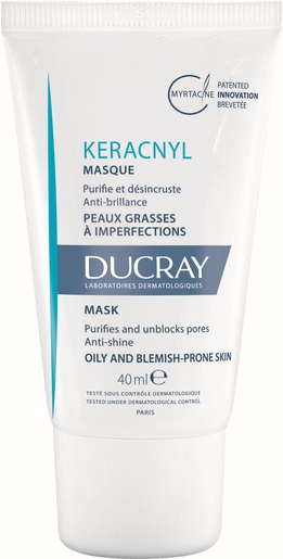 Ducray Keracnyl Masker 40ml (nieuwe formule) | Maskers