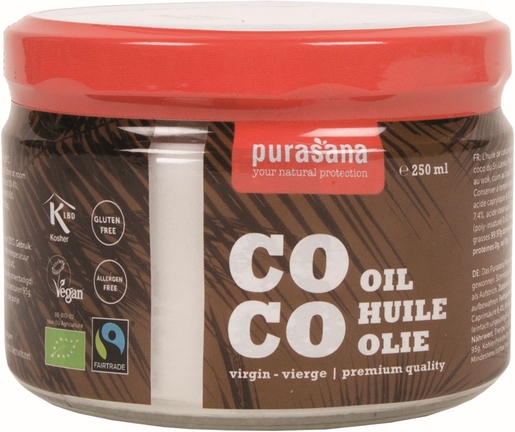 Purasana Huile de noix de coco extra-vierge 250ml | Produits Bio