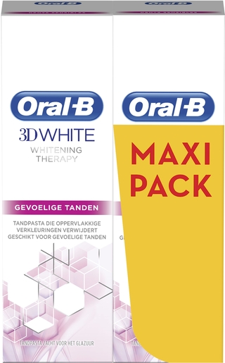 Oral-B 3D White Whitening Therapy Dentifrice 2x75ml (maxipack) | Dentifrice - Hygiène dentaire