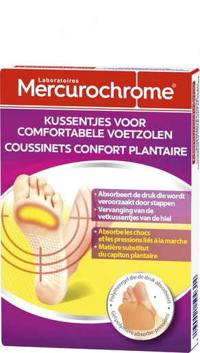Mercurochrome Coussinets Confort Plantaire | Pieds fatigués