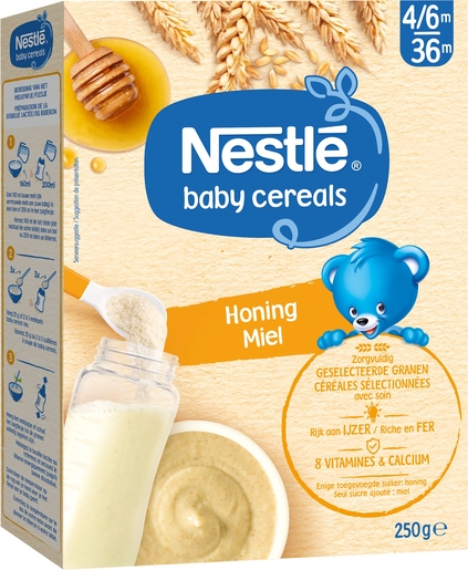 NESTLÉ Baby Cereals Miel Céréales Bébé 6+ Mois 250g | Farines