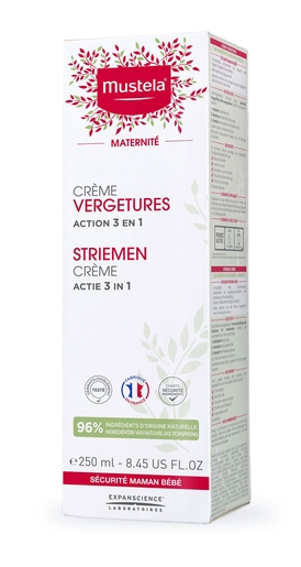 Mustela Zwangerschap Striemen Crème 3-in-1 Met Parfum 250ml | Zalfjes en oliën zwangerschapsstriemen