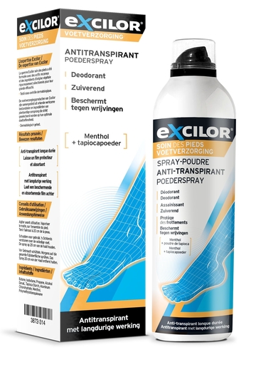 Excilor Soin Pieds A/transpirant Spray Pdr 150ml | Echauffement - Transpiration