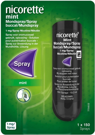 Nicorette Mint Mondspray 1 Mg Nicotine 13,2 ml | Stoppen met roken