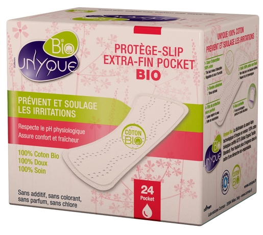Unyque Protège-Slip Extra-Fin Pocket Bio 24 Unités | Tampons - Protège-slips