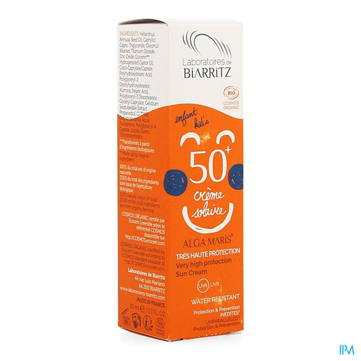 Alga Maris Zonnecrème Kids SPF 50+ 50 ml Bio | Zonnebescherming
