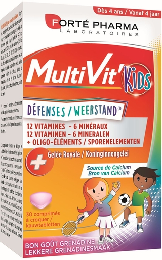 MultiVit 4G Kids 30 Tabletten | Natuurlijk afweersysteem - Immuniteit