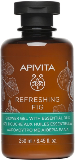 Apivita Refreshing Fig Shower Gel with Essential Oils 250 ml | Bain - Douche