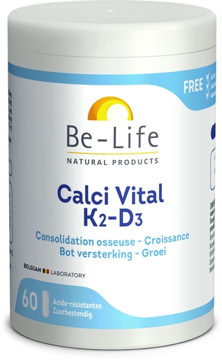Be-Life Calci Vital K2 D3 60 Capsules | Calcium - Vitamine D