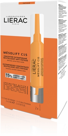Lierac Mesolift C15 Concentré Ampoule 2x15ml | Hydratation - Nutrition