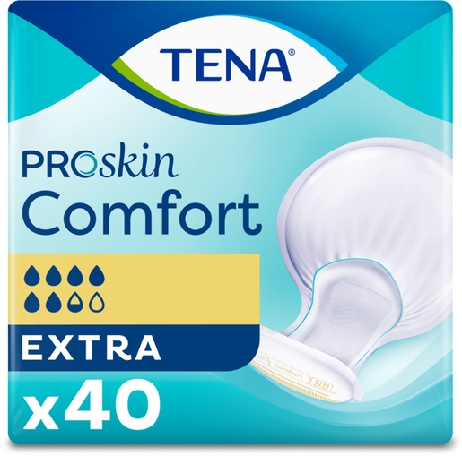 TENA ProSkin Comfort Extra  | Protection absorbante de forme anatomique - 40 pièces
