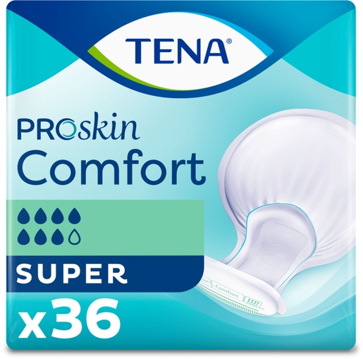TENA ProSkin Comfort Super  | Protection absorbante de forme anatomique - 36 pièces