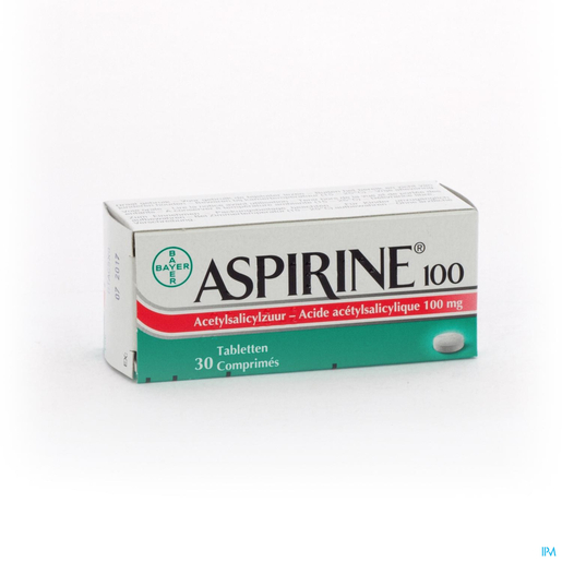 Aspirine 100mg 30 Comprimés | Circulation générale - Fluidité du sang