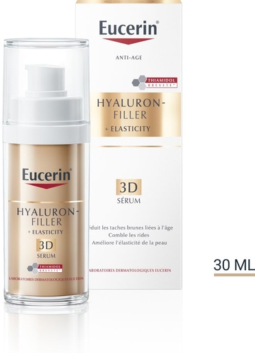 Eucerin Hyaluron-Filler + Elasticity 3D Sérum Anti-Rides &amp; Anti-Âge avec pompe 30ml | Troubles de la pigmentation