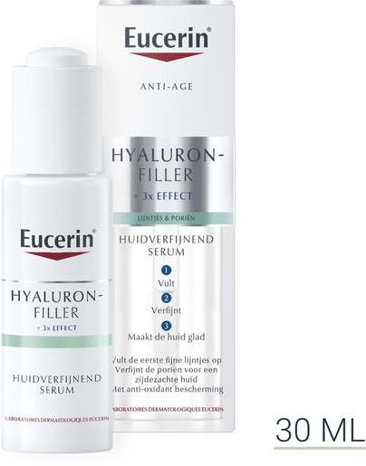 Eucerin Hyaluron-Filler +3x Huidverfijnend Serum Anti-Age Rimpels Lijntjes &amp; Poriën met pipet 30ml