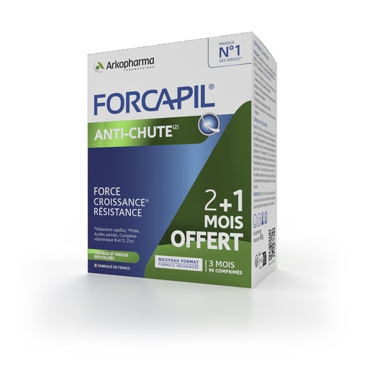 Forcapil Anti-Chute Comp 3X30 | Vitamines - Chute de cheveux - Ongles cassants