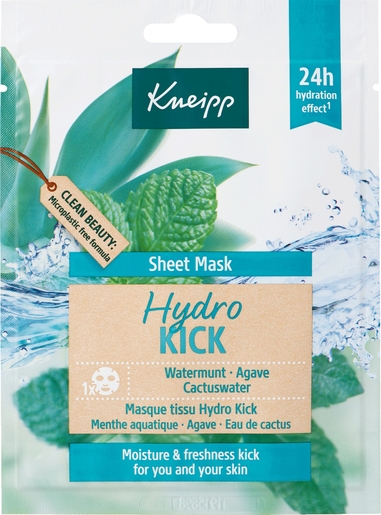 Kneipp Masque Tissu Hydro Kick 24g | Masque
