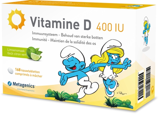 Metagenics Vitamine D 400IU Smurfen 168 Kauwtabletten | Calcium - Vitamine D
