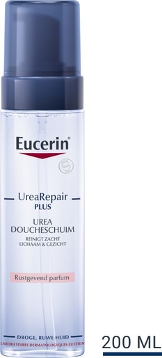 Eucerin UreaRepair Plus 5% Urea Doucheschuim Rustgevend Parfum Droge en Ruwe Huid met pomp Gezicht en Lichaam 200ml | Scrubs - Peeling