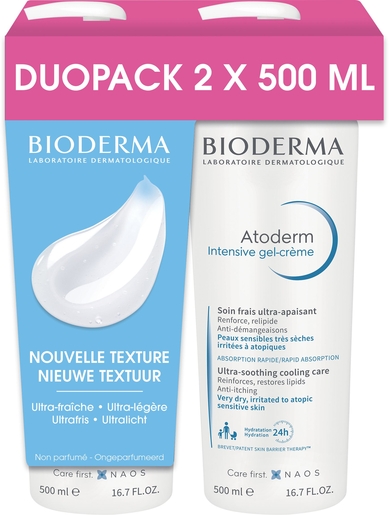 Bioderma Atoderm Gel-Crème 2 x 500 ml | Allergieën - Jeuk