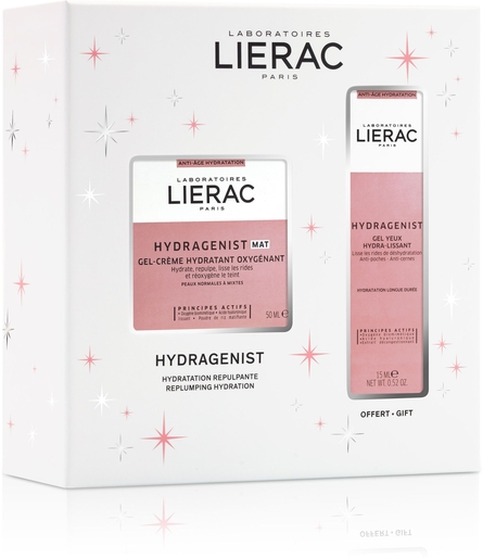 Lierac Kerstpakket Hydragenist Gel-Crème + Ooggel gratis | Valentijnsdag geschenkpakketten