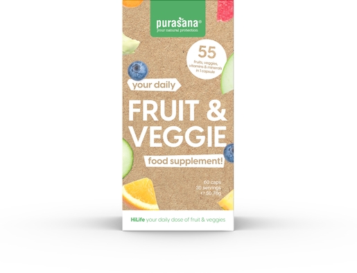 Purasana Multivitamines Vegan Fruit &amp; Veggie 60 Capsules | Vitamines