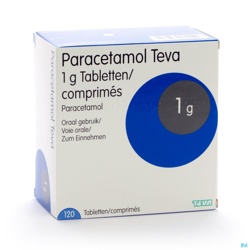 Paracetamol Teva 1g 120 Tabletten | Hoofdpijn - Diverse pijnen