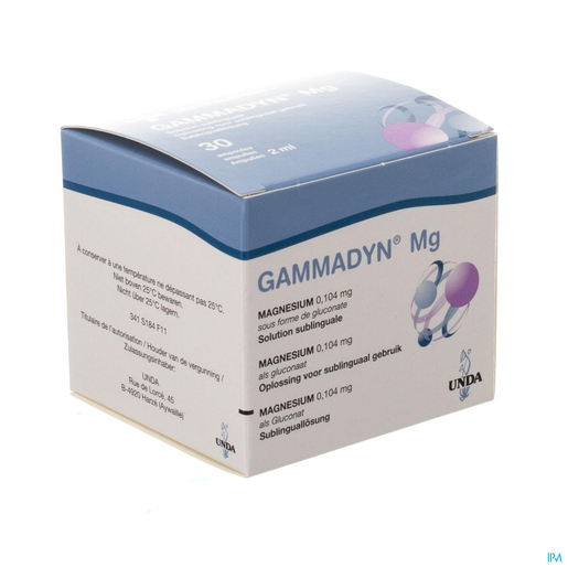 Gammadyn Magnésium (Mg) Ampoules 30x2ml Unda | Oligo éléments