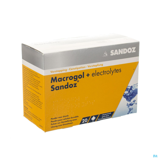 Macrogol + Electrolytes Sandoz 20 Poederzakjes | Constipatie