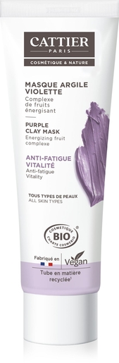 Cattier Masque Argile Violette Bio 100ml | Soins du visage