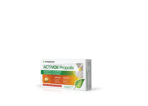 Activox Propolis Miel Citron 24 Comprimés | Apaise la gorge