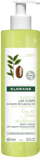 Klorane Lait Corps Nutrition Eau de Yuzu 400ml | Hydratation - Nutrition