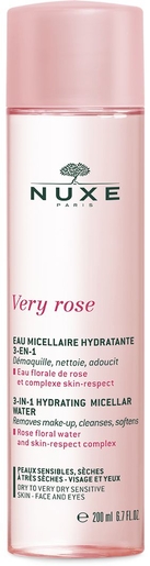 Nuxe Very Rose Hydraterend Micellair Water 3-in-1 200 ml | Hydratatie - Voeding