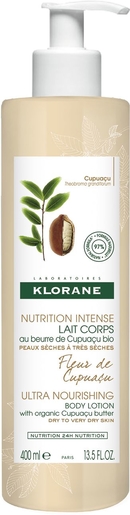 Klorane Lait Corps Nutrition Intense Fleur de Cupuaçu 400ml | Hydratation - Nutrition