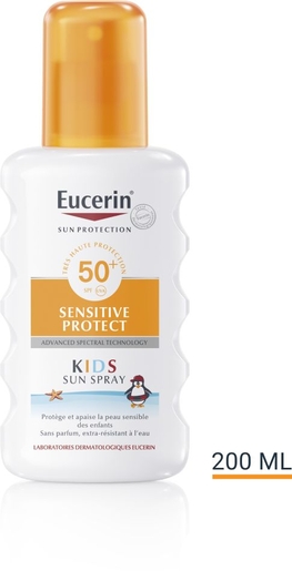Eucerin Sun Sensitive Protect SPF 50+ Kids Spray 200ml | Crèmes solaires bébé et enfant