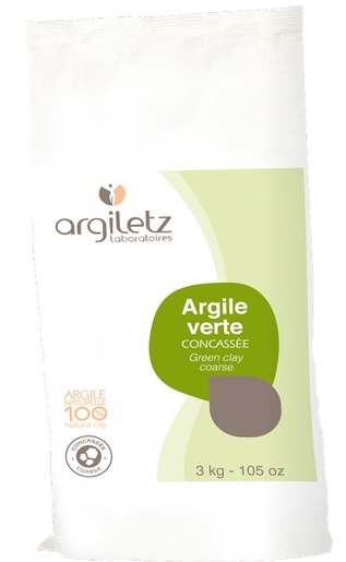 Argiletz Masque Argile Verte Concassee Poudre 3kg | Brulûres