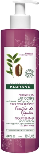 Klorane Lait Corps Nutrition Feuille de Figuier 400ml | Hydratation - Nutrition