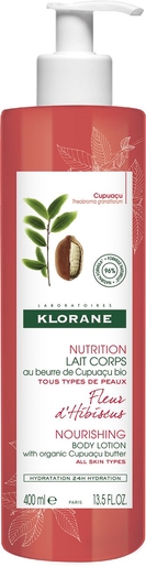 Klorane Lait Corps Nutrition Fleur d&#039;Hibiscus 400ml | Hydratation - Nutrition